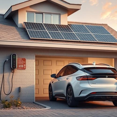 White EV charging at home in Cornelius NC